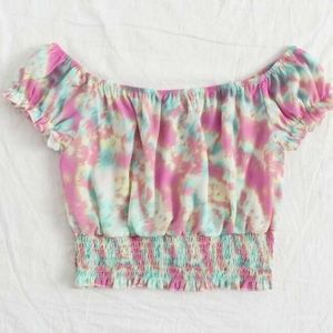 Tie front tye-dye top size XS